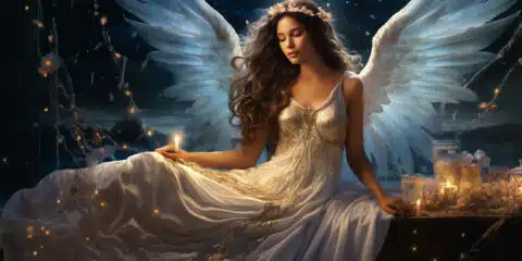 Angel Number 8181 - Angel with long dark hair.